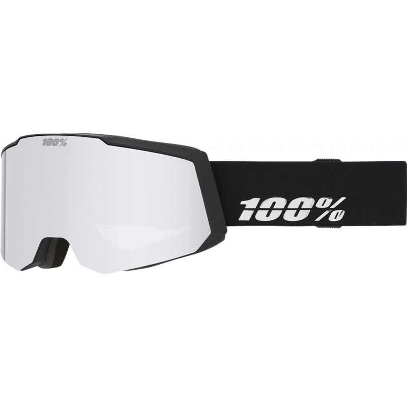 100percent SNOWCRAFT S HiPER Goggle Black/Silver - Mirror Silver Lens