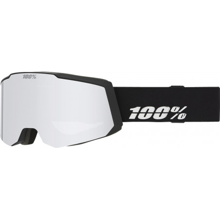 100percent SNOWCRAFT S HiPER Goggle Black/Silver - Mirror Silver Lens