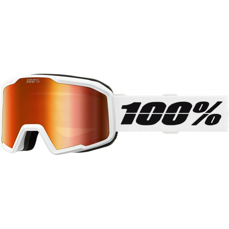 100percent Valnor Goggle White/red - Red Mirror Lens
