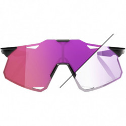 100percent Brille Hypercraft - Gloss Black - Purple Mirror Photochromic Lens