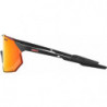 100percent Brille Hypercraft SQ - Soft Tact Black - HiPER Red Multilayer Mirror Lens