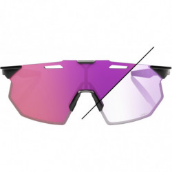 100percent Brille Hypercraft SQ - Gloss Black - Purple Mirror Photochromic Lens