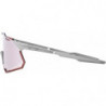 100percent Brille Hypercraft XS Matte Stone Grey-HiPER Crimson Silver Mirror Lens