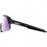 100percent Brille S3 - Polished Black - HiPER Polarized Lavender Mirror