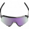 100percent Brille S3 - Polished Black - HiPER Polarized Lavender Mirror