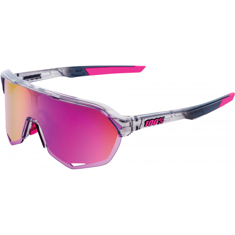 100percent Brille S2 Polished Translucent Grey -Purple Multilayer Mirror Lens
