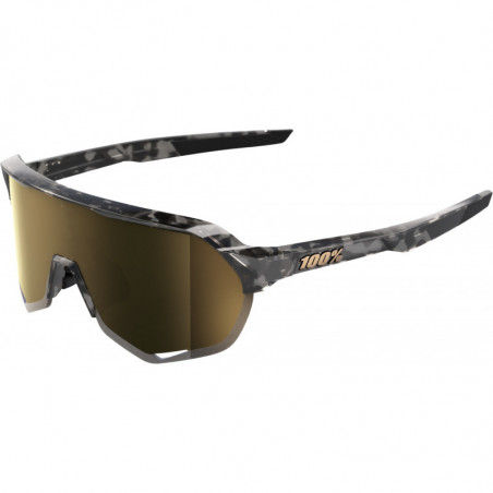 100percent Brille S2 - Gloss Black Havana - Soft Gold Mirror Lens