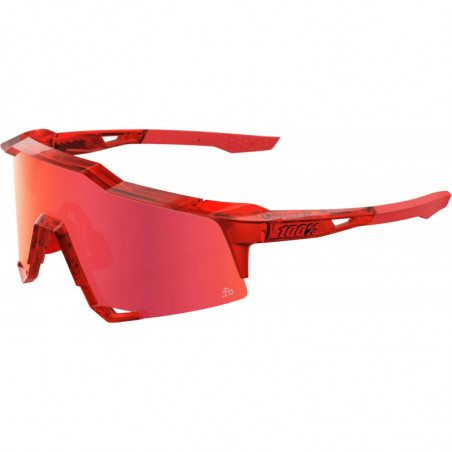 100percent Brille Speedcraft Gloss Translucent Red/HiPER Red Mirror Lens