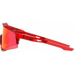 100percent Brille Speedcraft Gloss Translucent Red/HiPER Red Mirror Lens