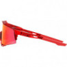 100percent Brille Speedcraft Gloss Translucent Red/HiPER Red Mirror Lens
