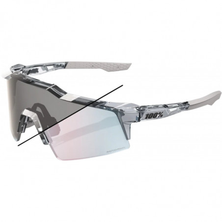 100percent Brille Speedcraft SL - Polished Translucent Grey - Rose Gold Photochromic Mirror