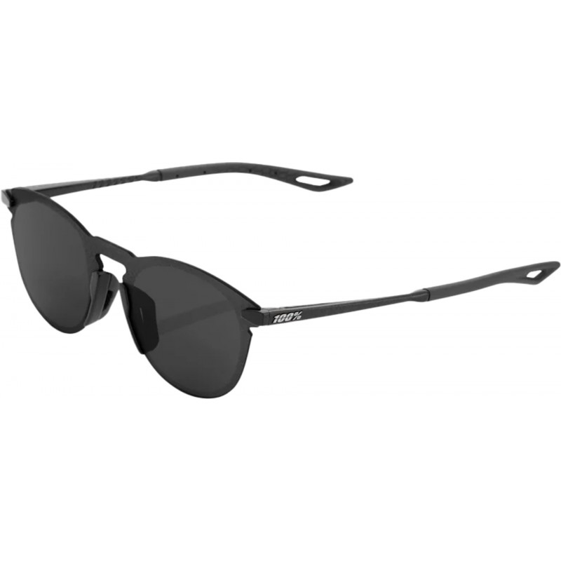 100percent Brille Legere Round Polished Black - Smoke Lens