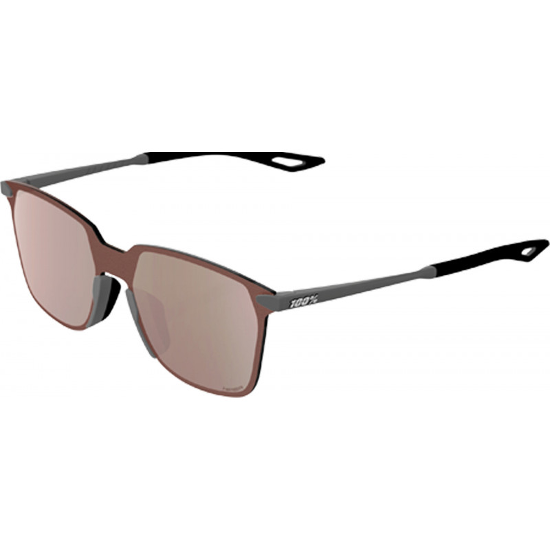 100percent Brille Legere Square Soft Tact Cool Gray - HiPER Crimson Silver Mirror Lens