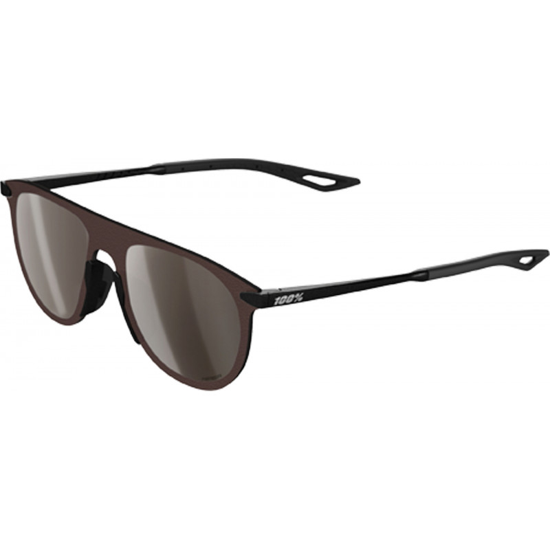 100percent Legere Coil Brille Matte Black - Hiper Silver Mirror Le