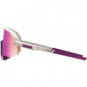 100percent Brille Slendale - Matte Chalk - Purple Multilayer Mirror Lens