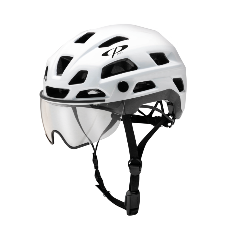 CP Bike CYLITE Helmet visor clear white matt/black shiny