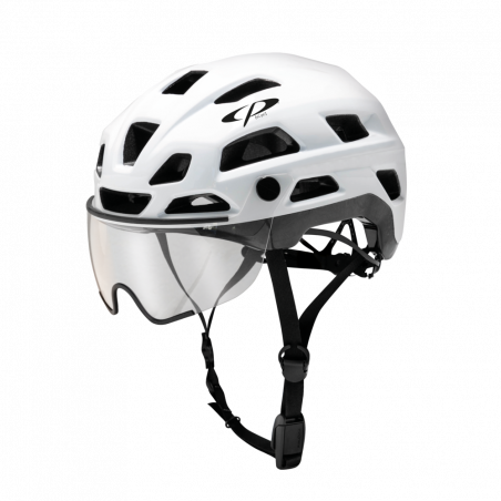 CP Bike CYLITE Helmet visor clear white matt/black shiny