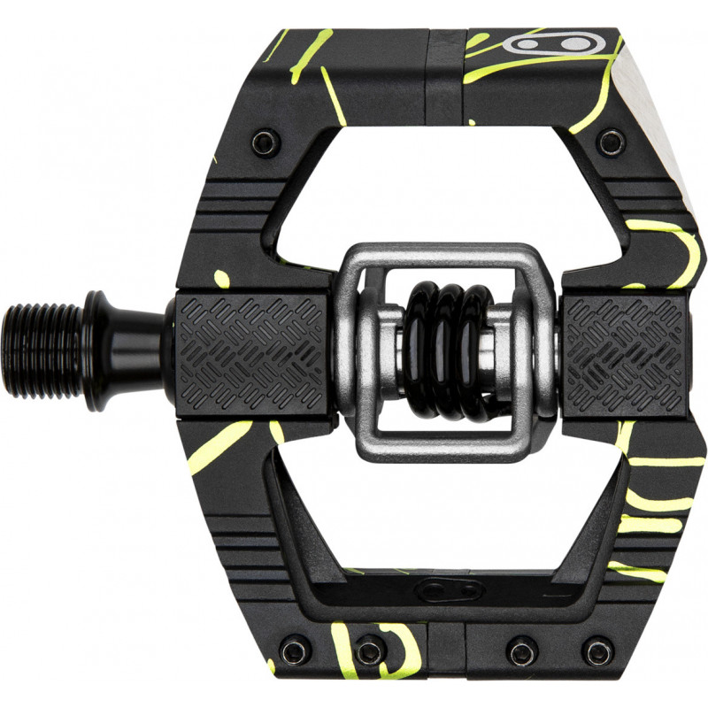 Crankbrothers Pedal Mallet E LS Splatter lime grün