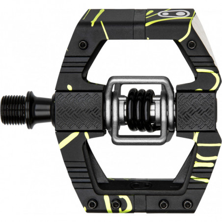 Crankbrothers Pedal Mallet E LS Splatter lime grün