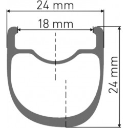 DT Swiss PRC 1100 DICUT MON CHASSERAL Laufrad 700C CL 24 100/12
