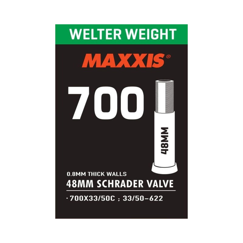 Maxxis Schlauch Welter Weight Schrader 700x33-50C, 33/50-622 Ventil 48mm