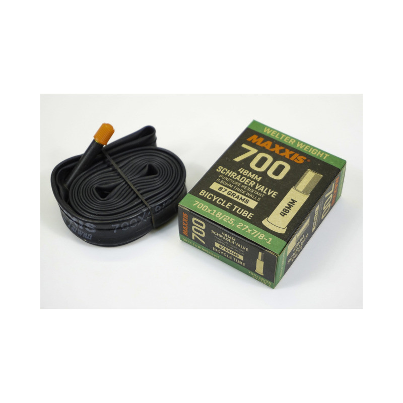 Maxxis Schlauch Welter Schrader 700x18-25C, 18/25-622/630 Ventil 48mm