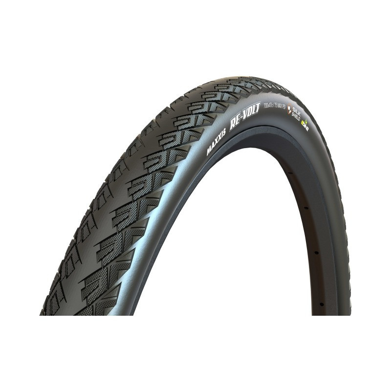 Maxxis Re-Volt SilkShield Dual E-50 700x47C, 47x-622 Drahtreifen 60TPI schwarz