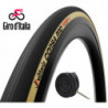Vittoria Corsa Pro Tube Typ 700x26C (Giro d'Italia Bundle), 26-622 faltbar cotton tan braun/schwarz (inkl. Butyl Schlauch)