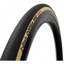 Vittoria Corsa Pro Tube Typ 700x26C (Giro d'Italia Bundle), 26-622 faltbar cotton tan braun/schwarz (inkl. Butyl Schlauch)