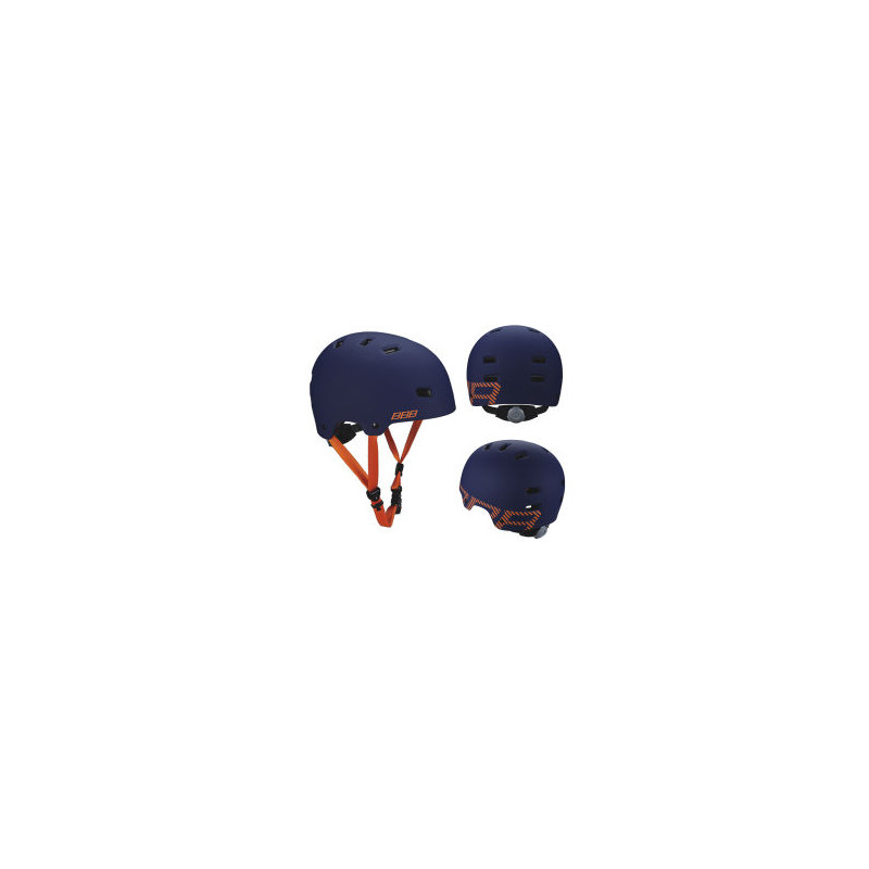 Helm Billy für BMX Dirt Kids, unisex, blau-orange matt  S  49.5 - 54 cm