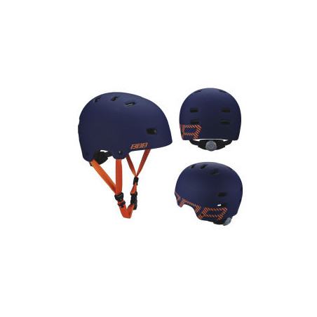 Helm Billy für BMX Dirt Kids, unisex, blau-orange matt  S  49.5 - 54 cm