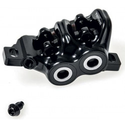 Bremszange MT5, schwarz, Blende silber, drehbarer Leitungsanschluss, mit  Bremsbelägen, ab MJ2015 (VE : 1 Stück)