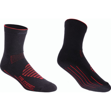 BBB Wintersocke FIRFeet schwarz-rot 39-43, FarInfraRed Technologie für warme Füsse