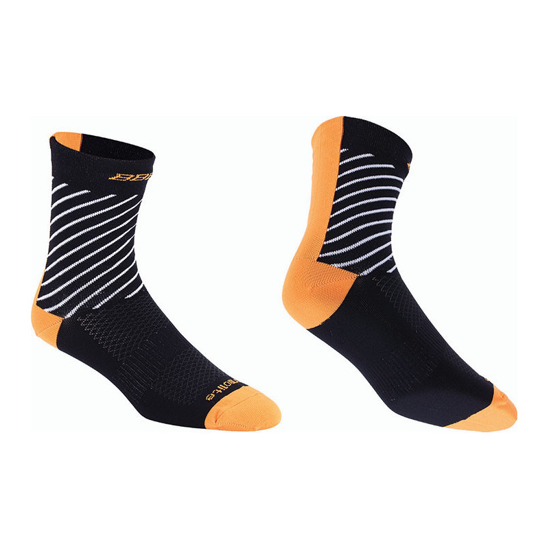 Socken Thermofeet schwarz-orange 35-38, 150mm Bund, für kalte Wetterbedingungen