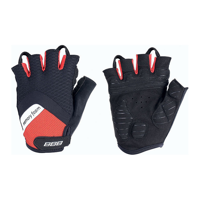 Handschuhe Sommer Highcomfort Kurzfinger unisex, schwarz-rot XXL