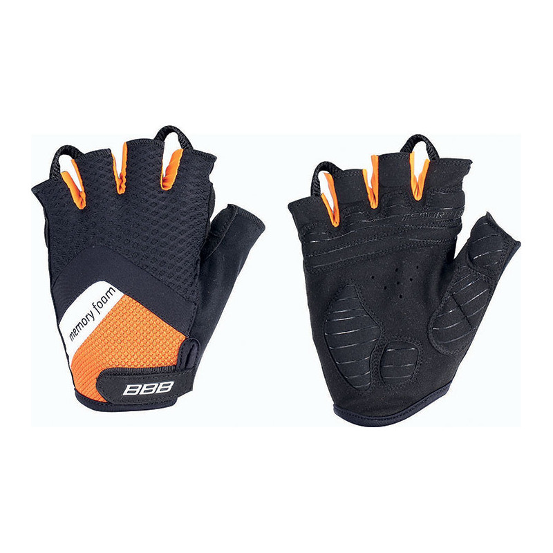 Handschuhe Sommer Highcomfort Kurzfinger unisex, schwarz-orange M