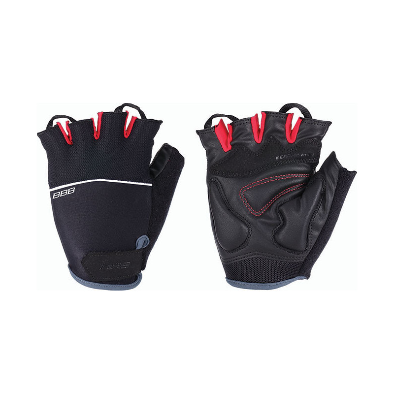 Handschuhe Sommer Damen kurze Finger Omnium schwarz-rot M