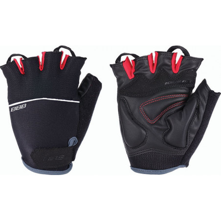 Handschuhe Sommer Damen kurze Finger Omnium schwarz-rot M