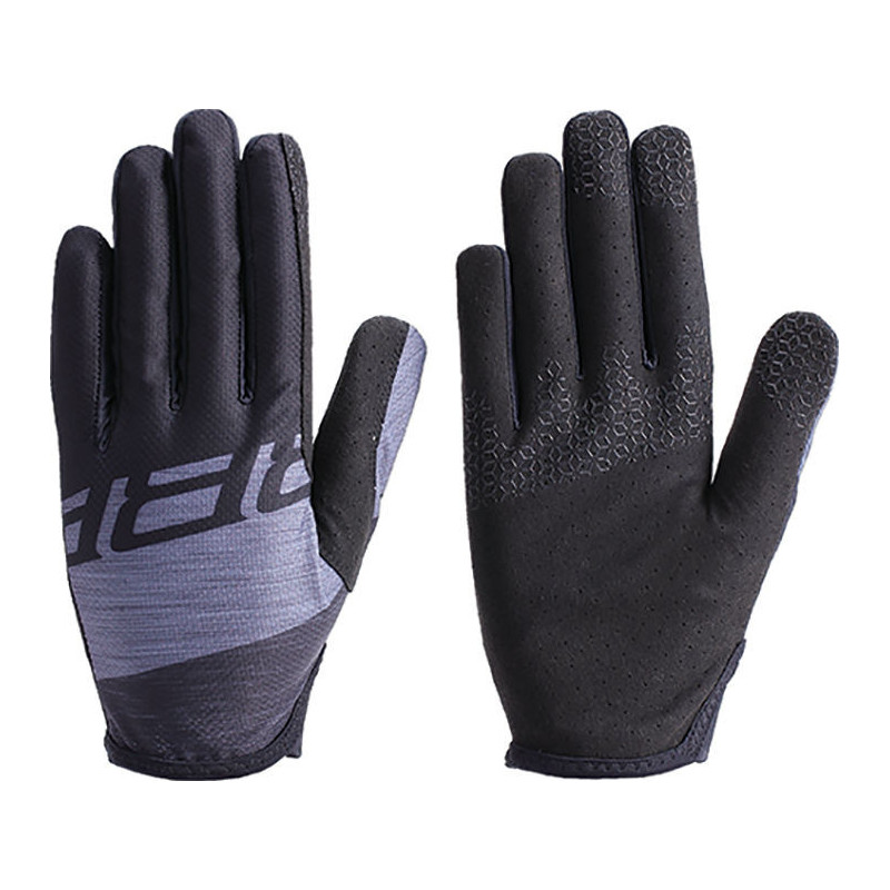 Handschuhe Sommer LiteZone lange Finger, unisex, MTB schwarz-grau  XL