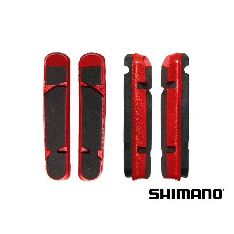 Bremsgummi für Felgen CARBON Shimano Bremsen, BR-BO500X1 Karton à 2 Paar rot