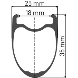 PRC 1400 Spline 35 Hinterrad, Mod. 19, 5x130mm 18mm Shimano 11-fach