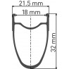 PR 1400 Dicut 32 OXIC Hinterrad, Mod. 19, 5x130mm 18mm Shimano 11-fach