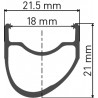 PR 1400 Dicut 21 OXIC Hinterrad, Mod. 18, 5x130mm 18mm Shimano 11-fach