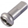 Nippel Messing 12mm silber, 2,0mm, 100 Stk.