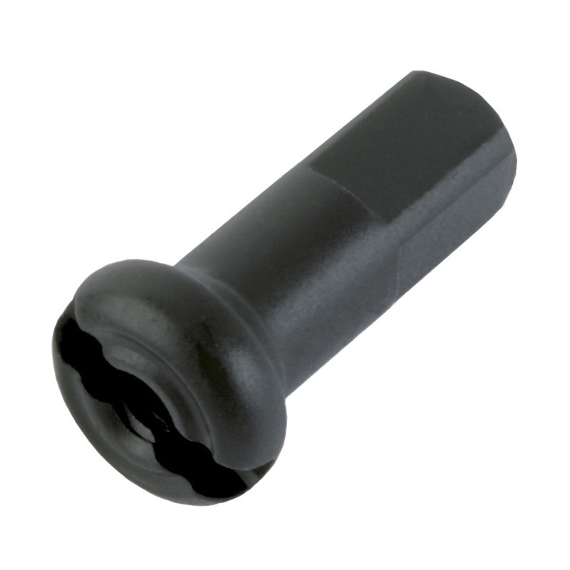 Nippel Messing 16mm schwarz, 2,0mm, 100 Stk.
