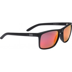 Freizeitbrille Town schwarz matt rot Polarised PC MLC rot Gläser