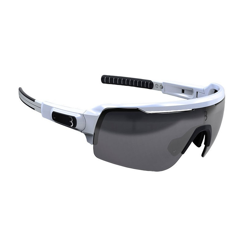 Brille weiss-glanz / Glas schwarz Modell Commander