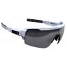 Brille weiss-glanz / Glas schwarz Modell Commander