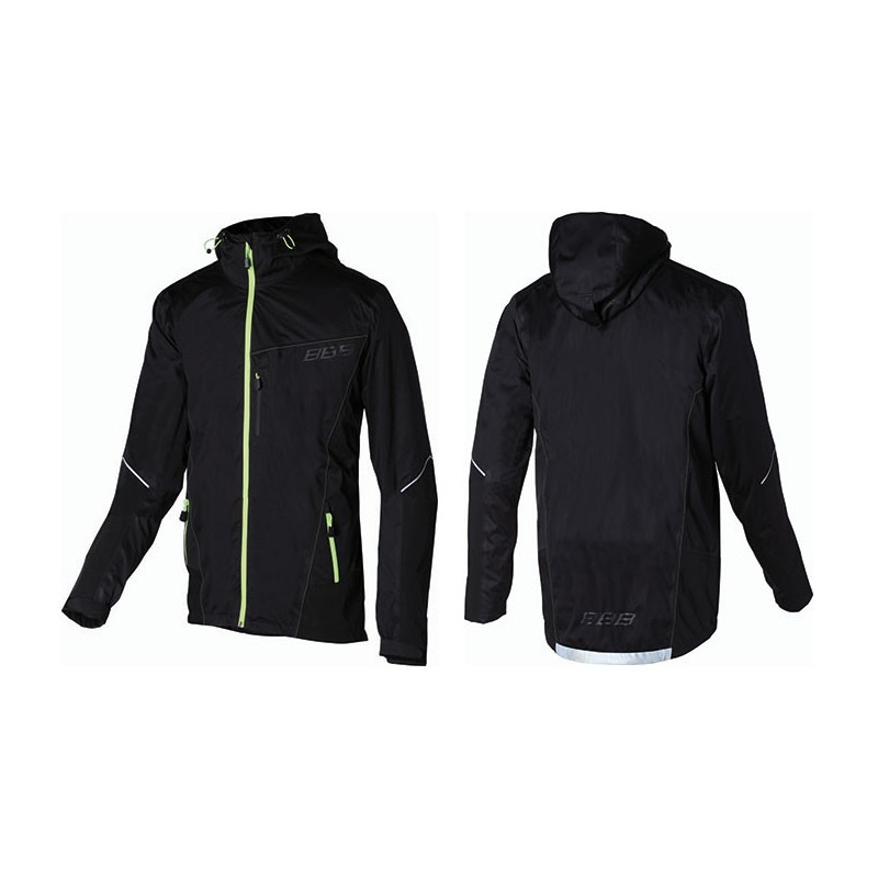 Regenjacke DeltaShield schwarz-neongelb 10'000mm Wassersäule, unisex, XXL