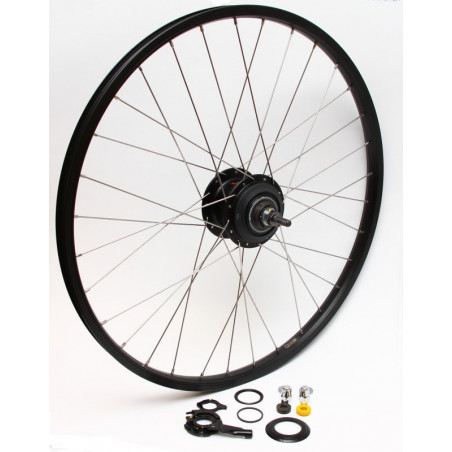 Rear Rim Set, 24 x 28H, Shimano Nexus 7S 130 mm (Black)